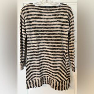 Soft Surroundings Womens Marina Nautical Stripe Tunic Pullover Sweater‎